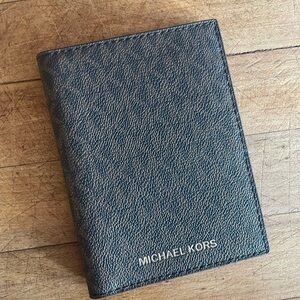 Michael Kors Black Textured Card Holder